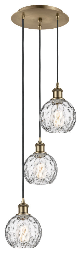 Innovations 113B-3P-AB-G1215-6 3 Light Multi-Pendant, Antique Brass