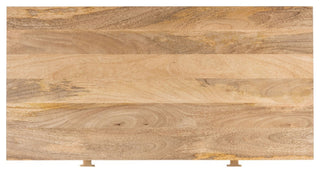 Safavieh Lily 2 Drawer Desk, Natural/Brass
