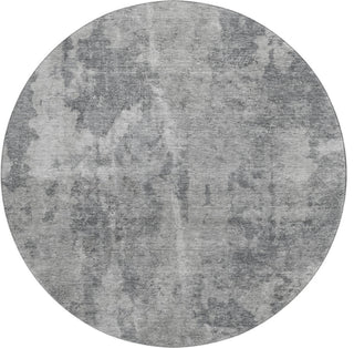 Premium Machine Washable Mayfield AMF573 Gray 8' x 8' Round Rug