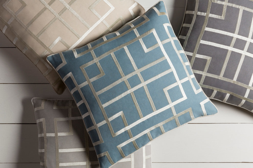 Tate Pillow 22x22x5, Down Fill