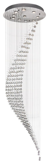 Ribbon 10 Light Flush Mount With Chrome Finish
