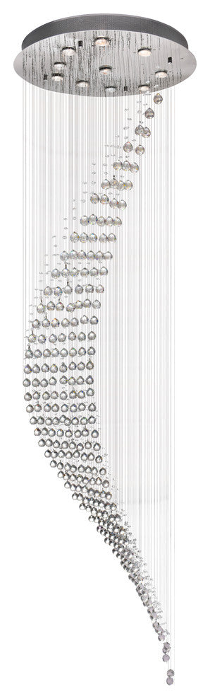 Ribbon 10 Light Flush Mount With Chrome Finish