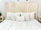 Handcrafted Headboard, Leaner Style, Antique White, Twin