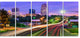 "Winston Salem North Carolina" Canvas Print60"x28", 5-Panels