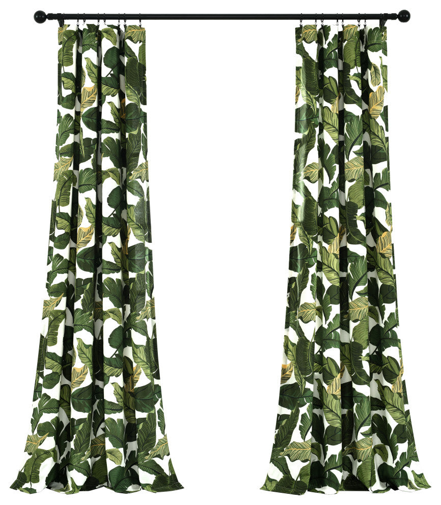 Tropical Paradise Window Panel Set, Green, 84"x52"