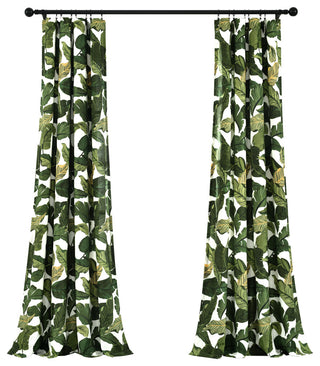 Tropical Paradise Window Panel Set, Green, 84"x52"