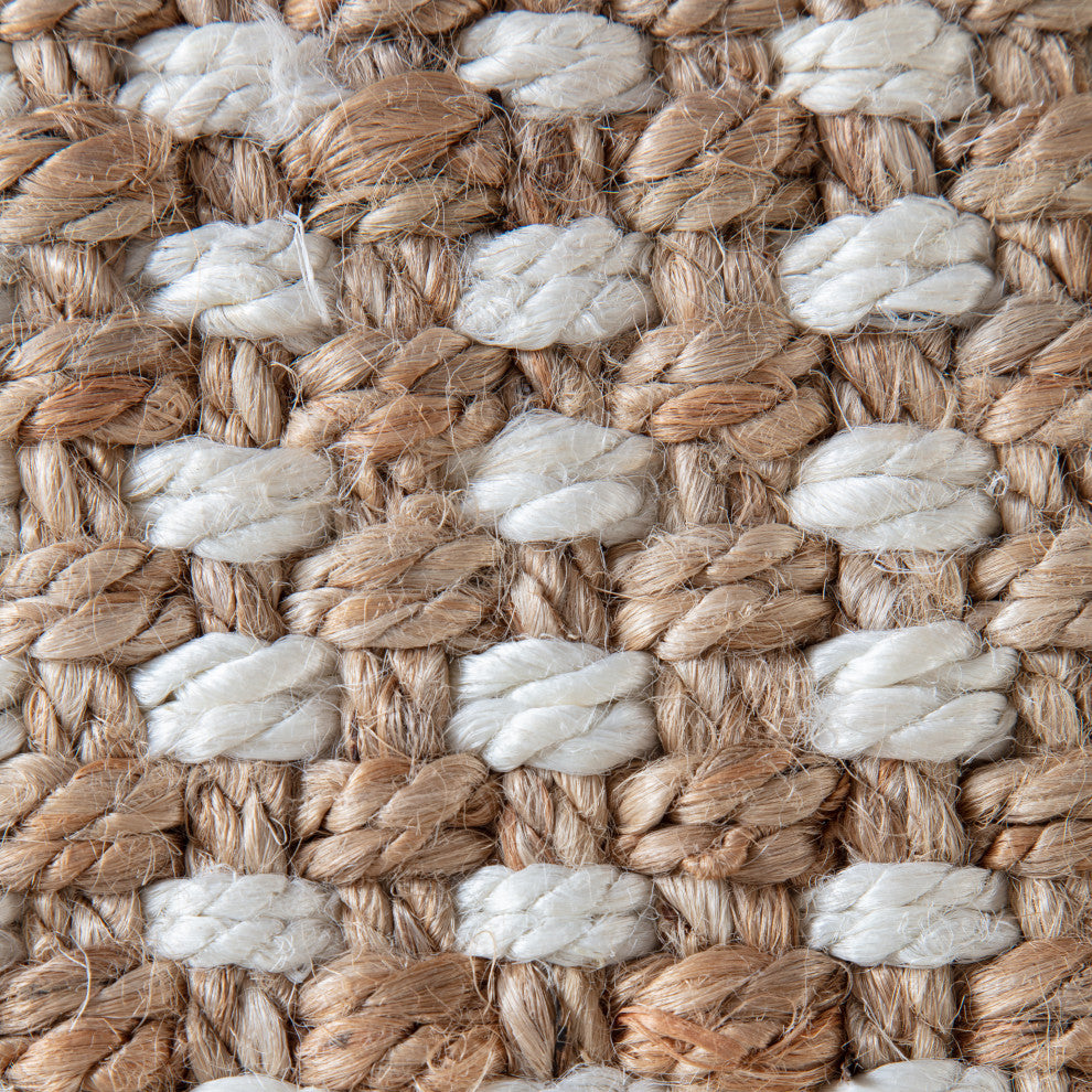 9' x 12' Songbird Natural and Ivory Jute Area Rug