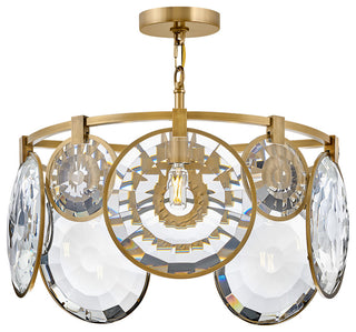 Fredrick Ramond Nala Small Convertible Chandelier, Heritage Brass
