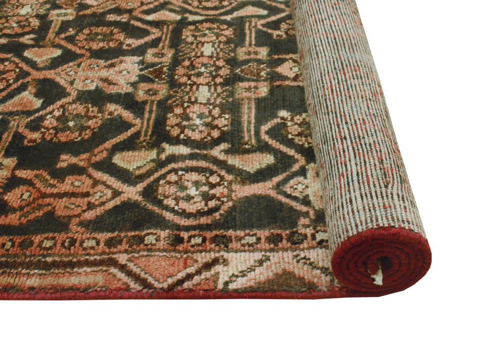 Fine Vintage Distressed Theron Charcoal/Beige Runner, 2'7 x 8'9