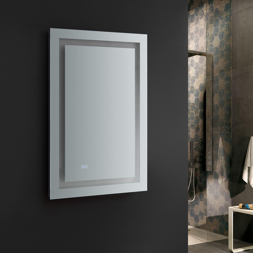 Santo 24"x36" Bathroom Mirror With LED Lighting and Defogger