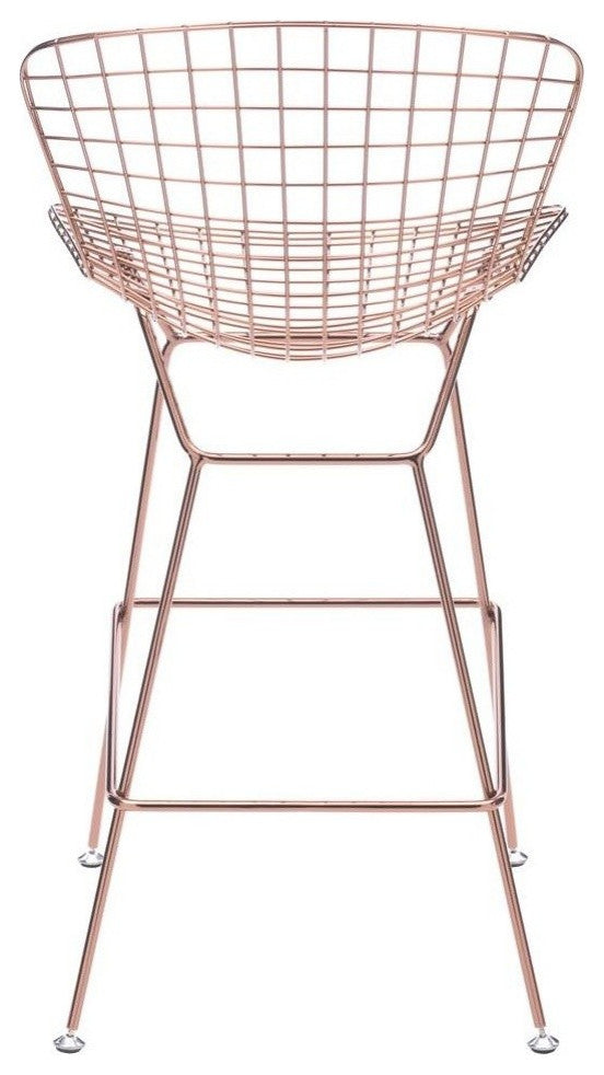 Wire Bar Chair, Rose Gold, Set of 2