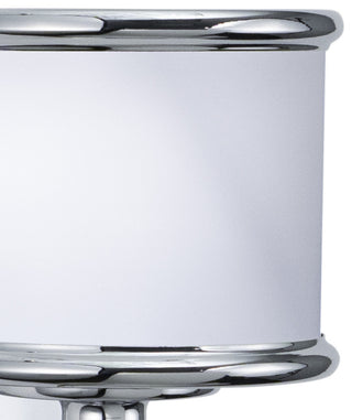 Carlisle Vanity Light, Chrome, White Frosted Opal Glass, 1-Light