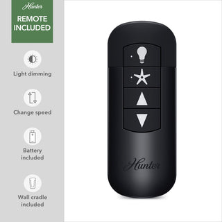 Hunter 44" Pacer Fresh White Ceiling Fan With LED Light and Remote