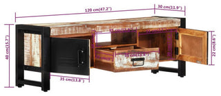 vidaXL TV Stand TV Console Sideboard Media Unit Cupboard Solid Wood Reclaimed