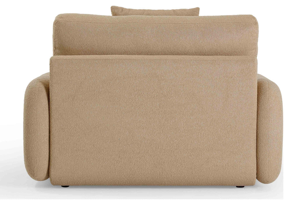 Rachelle Boucle Lounge Chair, Tan
