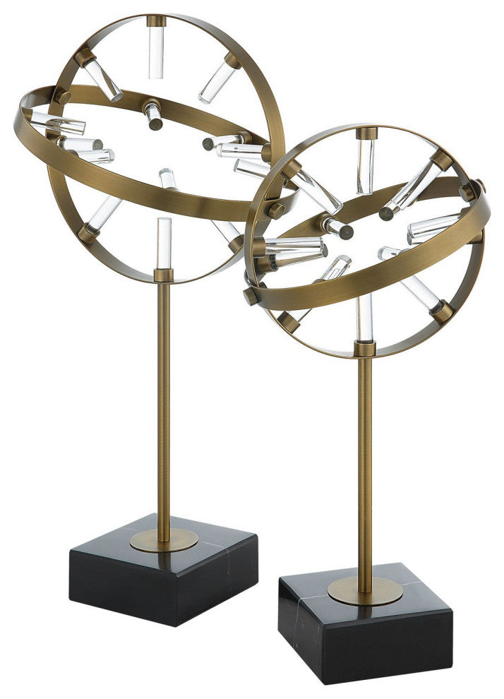 Uttermost - 18087 - Sculptures, Set Of 2 - Realm - Black Marble