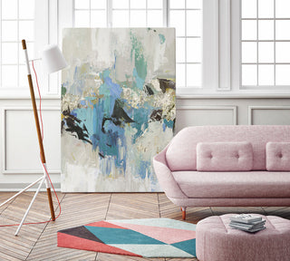 "Blue Silver I" Fine Art Giant Canvas Print, 54"x72"