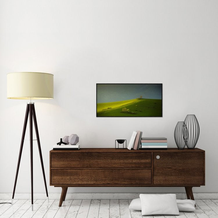 "Painted With Light" Framed Canvas Giclee by Matej Rumansky, 37x19"