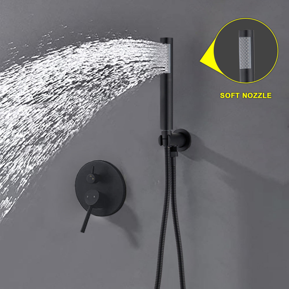 10"Ceiling Mounted Shower System, Matte Black