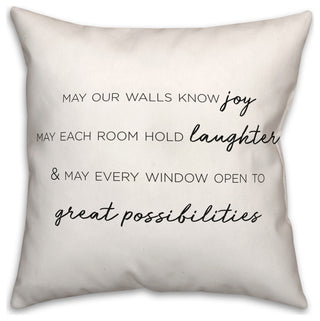 Home Wishes 18"x18" Spun Poly Pillow