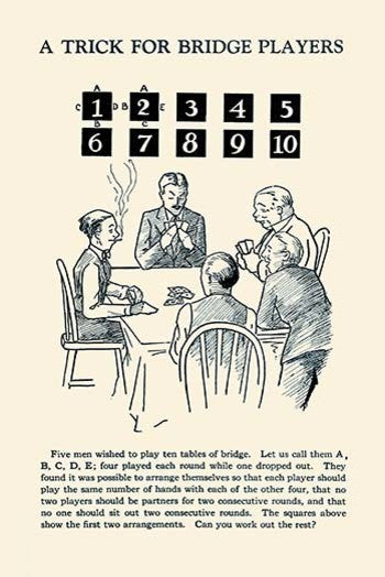 A Trick for Bridge Players- Gallery Wrapped Canvas Art 28" x 42"