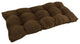 42"x19" Squared Micro Suede Tufted Loveseat Cushion, Chocolate