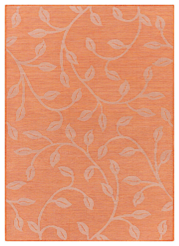 Pasadena 7'8" x 10' Orange Indoor/Outdoor Rug