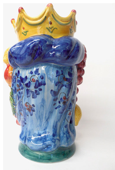 Sicilian Ceramiche Artistiche La Giara 14"� Signore e Signora Head Vase Pair