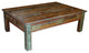 Square Distressed Wooden Coffee Table
