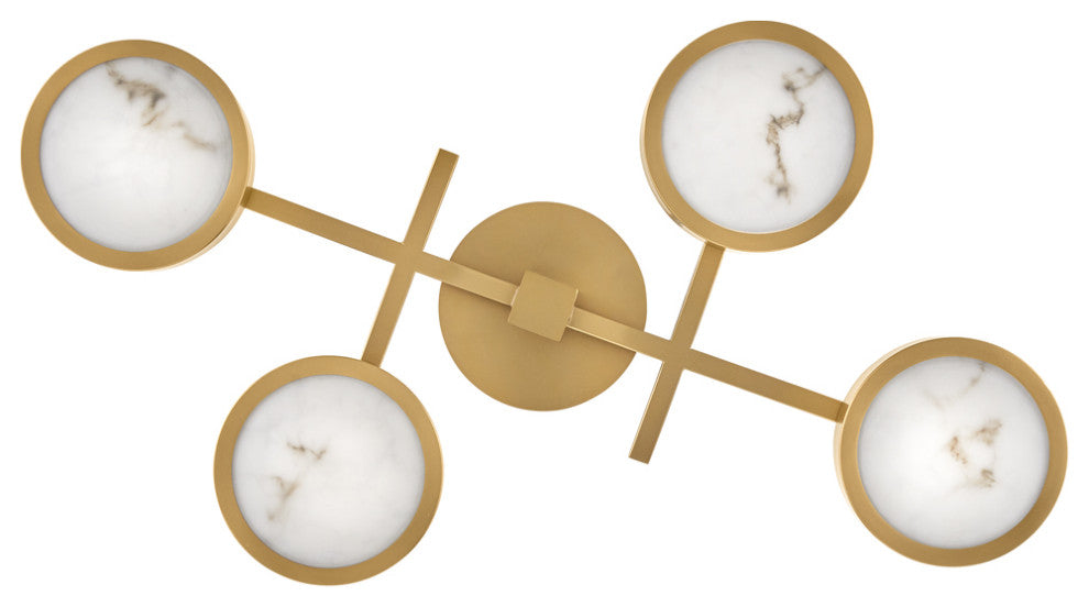 Fredrick Ramond Cava Large Flush Mount, Lacquered Brass