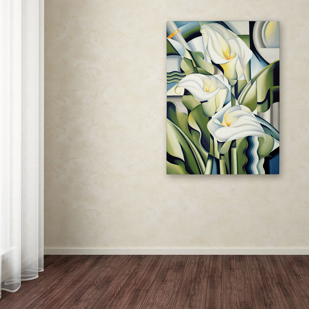 'Cubist Lilies, 2002' Canvas Art by Catherine Abel