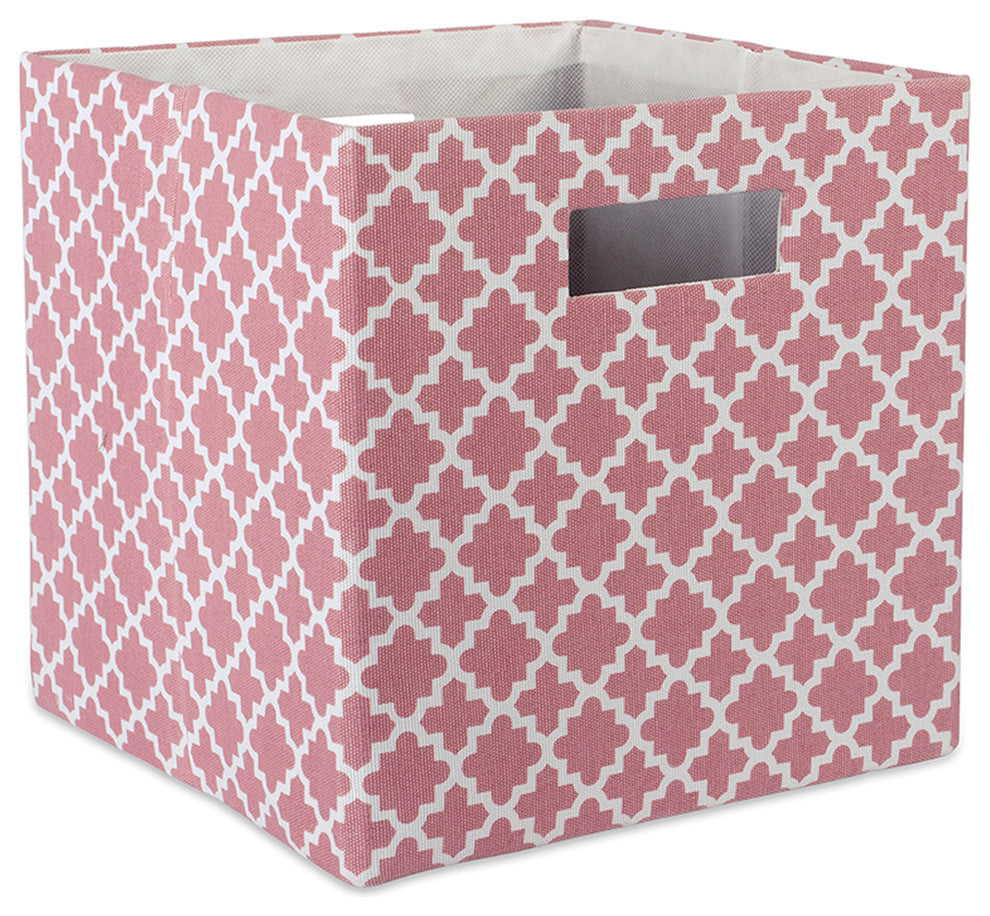 DII Polyester Cube Lattice Rose Square 11x11x11"