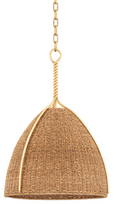 Woodlawn 1-Light Pendant Vintage Gold Leaf