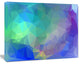 Light Blue Polygonal Mosaic Pattern, Abstract Canvas Art Print, 20x12