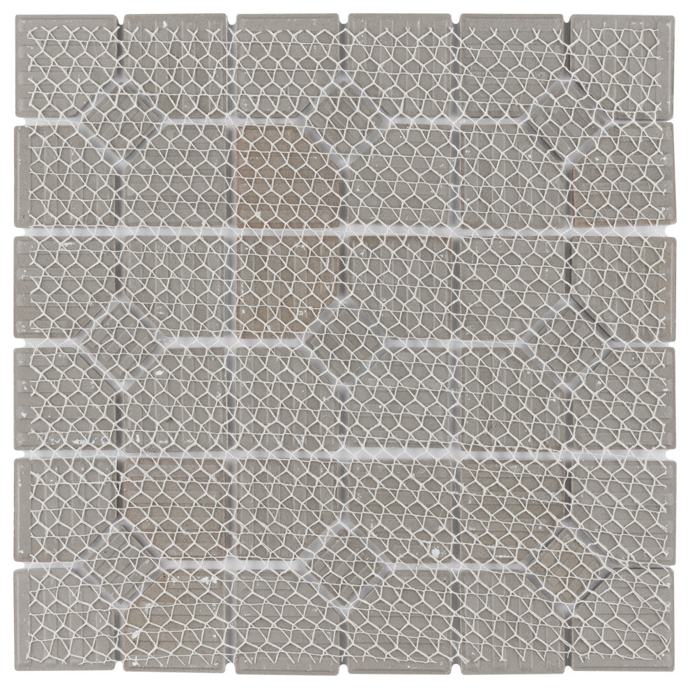 Oxford Matte White w/ Glossy White Dot Porcelain Floor and Wall Tile