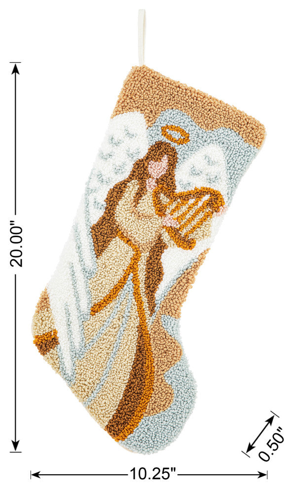 20.00"L Hooked Stocking, Angel