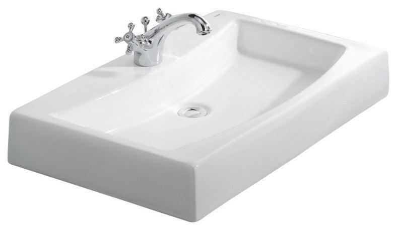 Cheviot Products Mediterranean Vessel Sink, Single Hole Faucet Drilling