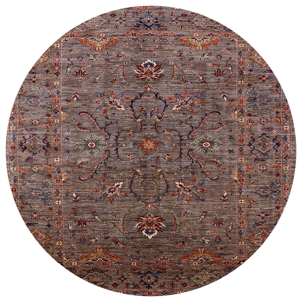 Ahgly Company Indoor Round Mid-Century Modern Area Rugs, 6' Round