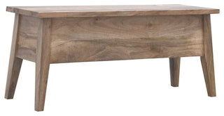 Solid Wood Lid Up Storage Bench