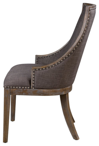 Uttermost Aidrian Charcoal Gray Accent Chair