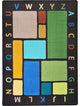 Kid Essentials Rug, Building Blocks, Earthtone, 3'10"x5'4"