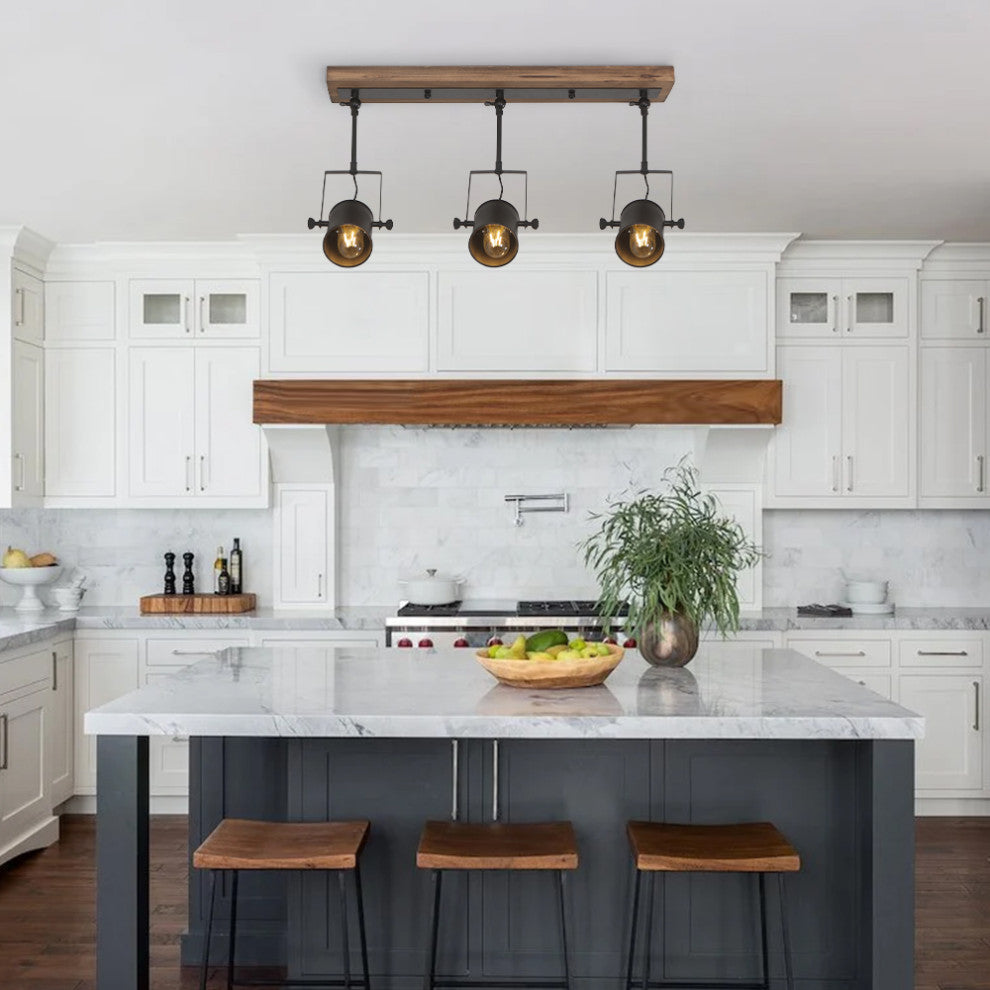 Industrial 3-Light Track Light Fixtures