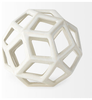 Geom White Ceramic Geometric Object