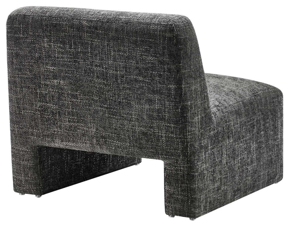 Amita Chenille Upholstered Accent Chair - Carbon Black