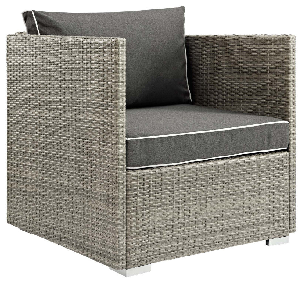 Repose 3-Piece Outdoor Sectional Set, Light Gray Charcoal