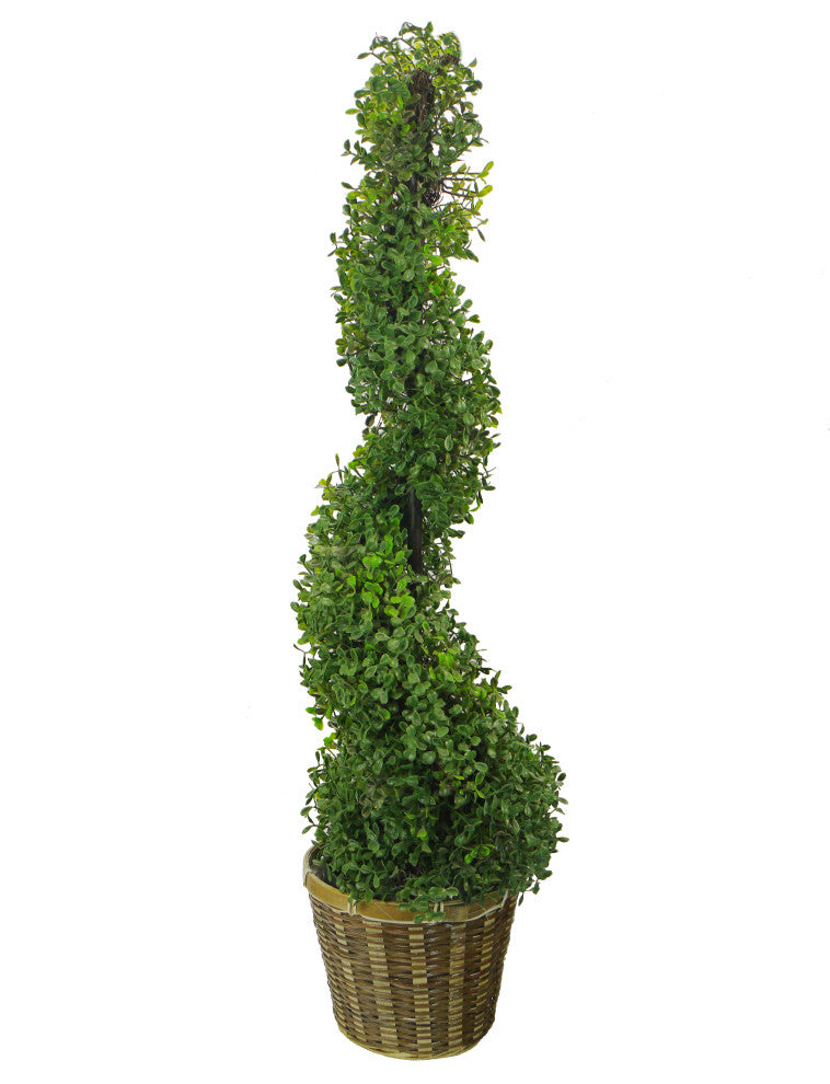 3' Artificial Boxwood Topiary Tree With Basket