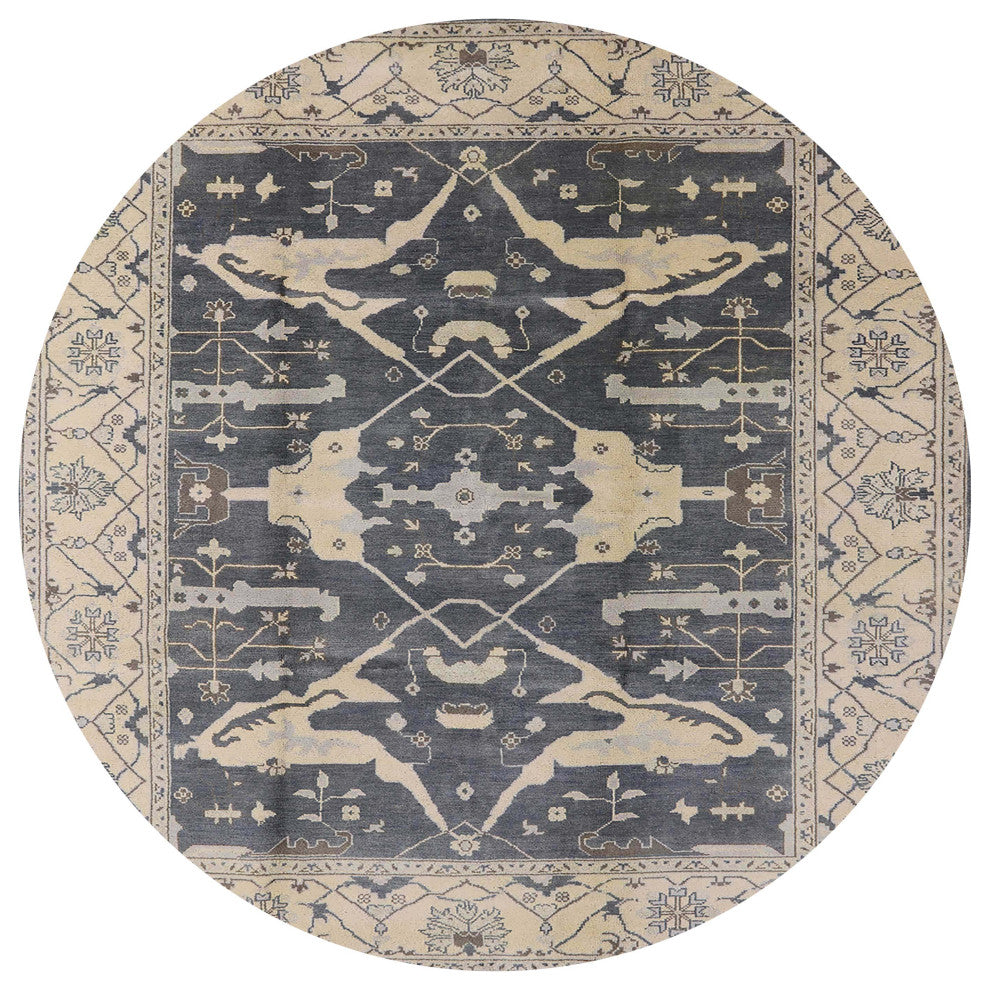 Ahgly Company Indoor Round Mid-Century Modern Area Rugs, 4' Round
