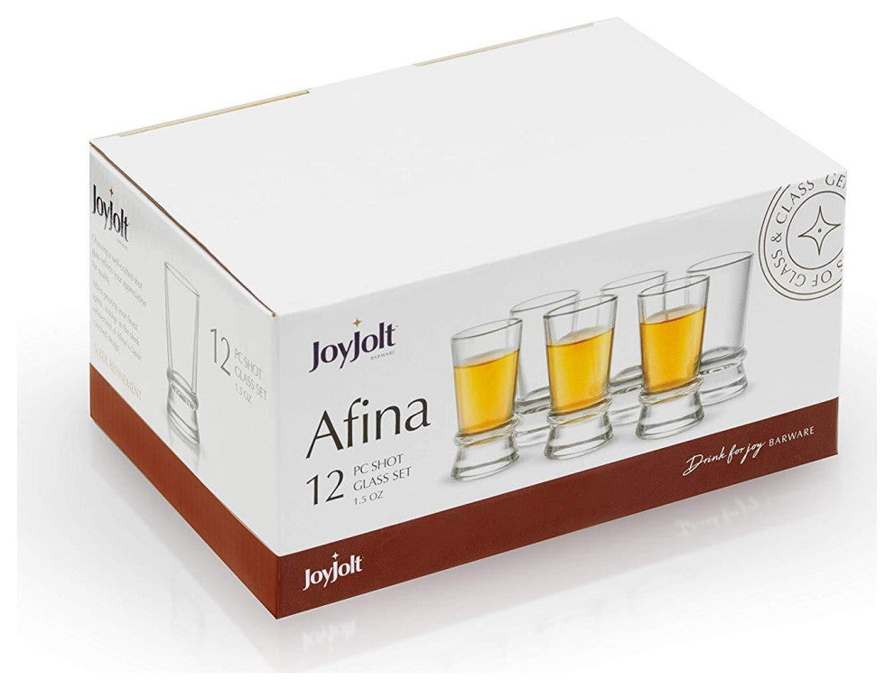 Afina Crystal Shot Glasses 1.5 oz, Set of 6