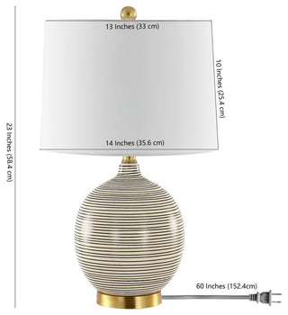 Safavieh Kremp Table Lamp With USB Port Grey
