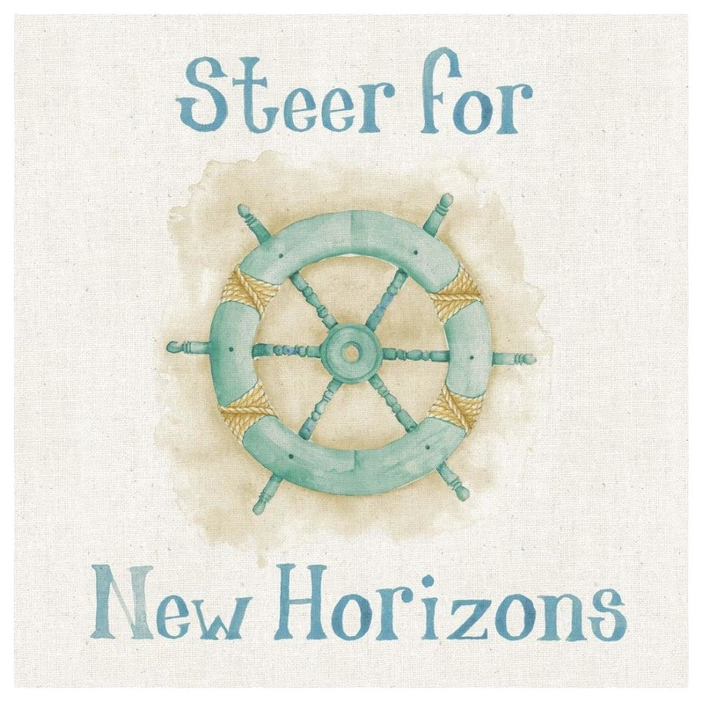 "New Horizons I Words" Digital Paper Print by Elyse DeNeige, 26"x26"
